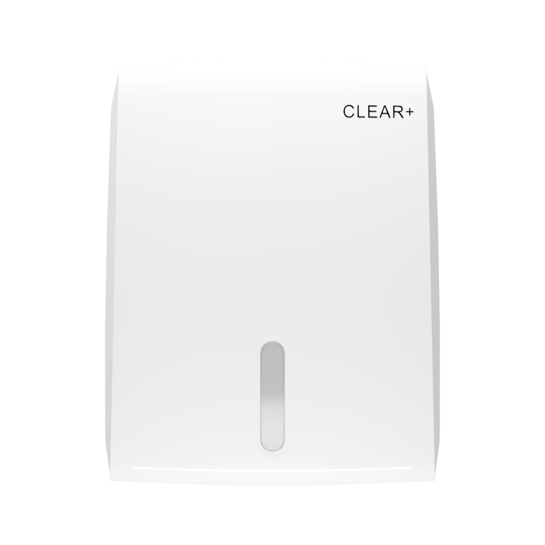 CLEAR+ Vouwhanddoekdispenser wit