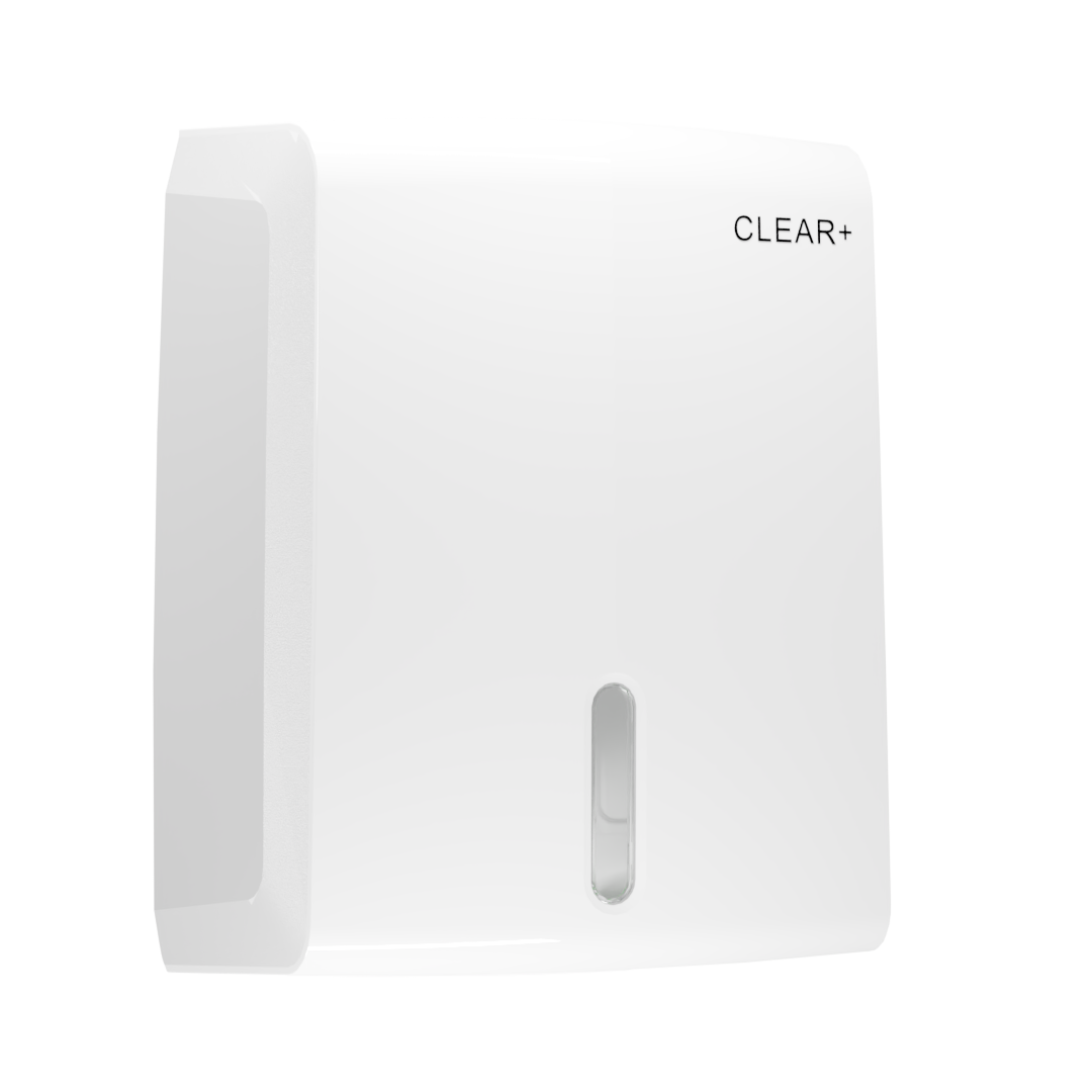 CLEAR+ Vouwhanddoekdispenser wit