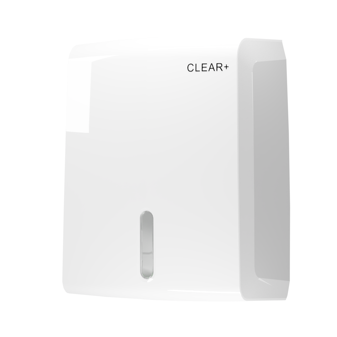 CLEAR+ Vouwhanddoekdispenser wit