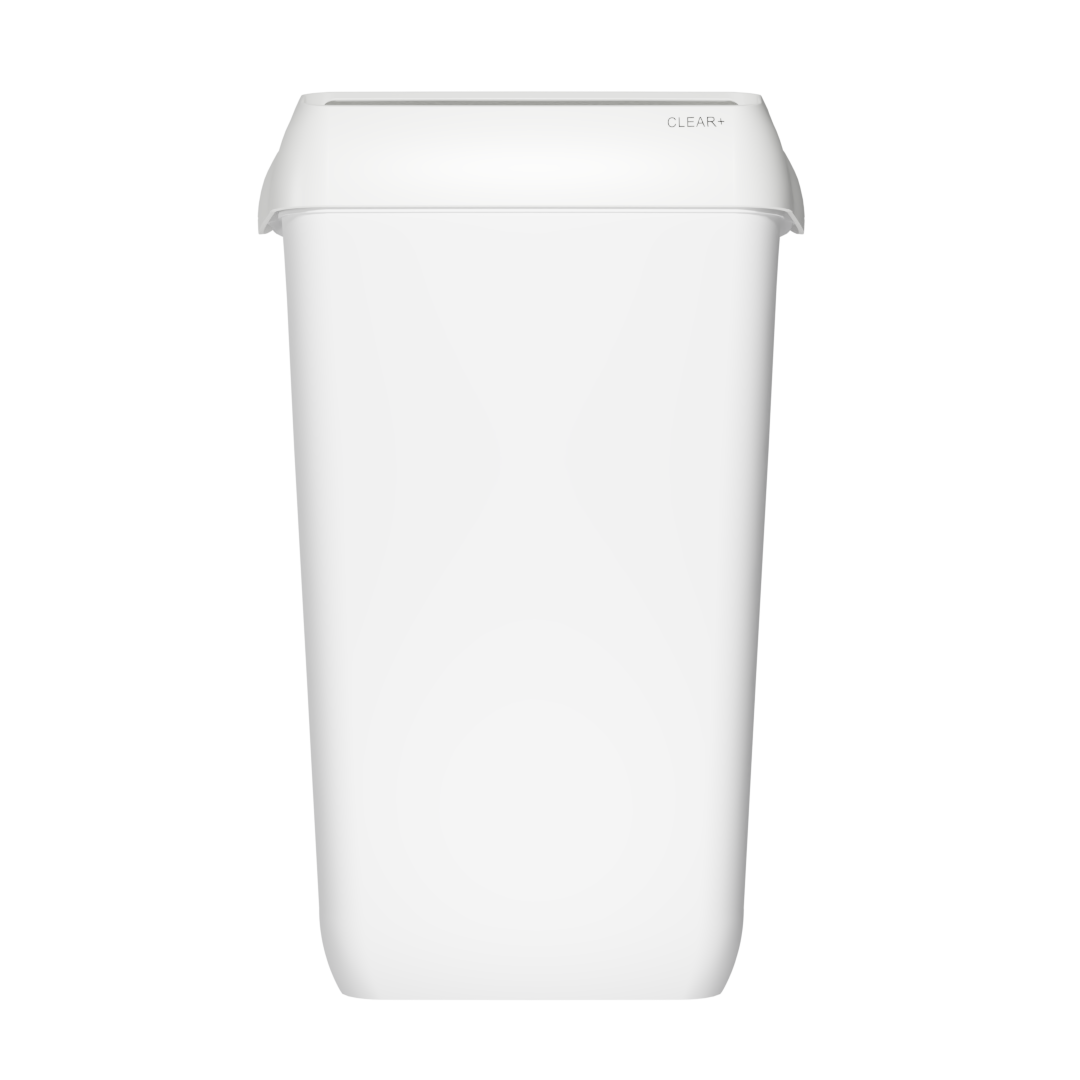 Poubelle CLEAR+ 43l blanche