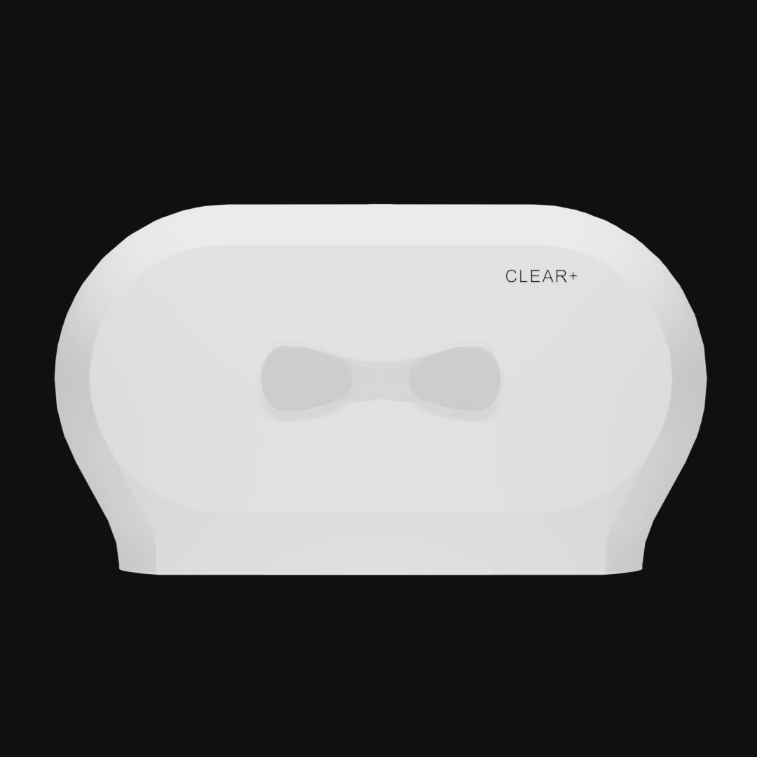 CLEAR+ Midi Toiletpapier Dispenser wit